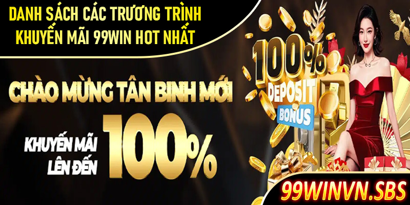 Danh sách các trương trình khuyến mãi 99Win hot nhất tại Việt Nam hiện nay